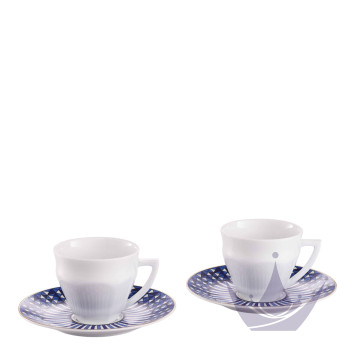 Чашка кофейная с блюдцем, 2шт. 100мл коллекции Arcadia Talleyrand Blue бренда Baccarat