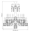 Люстра на 18 свечей 110 x 102см коллекции Zenith Flou бренда Baccarat