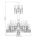 Люстра на 18 свечей (длинный) 136 x 102см коллекции Zenith Flou бренда Baccarat