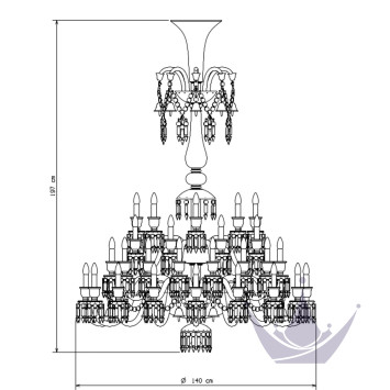 Люстра на 36 свечей 171 x 130см бренда Baccarat