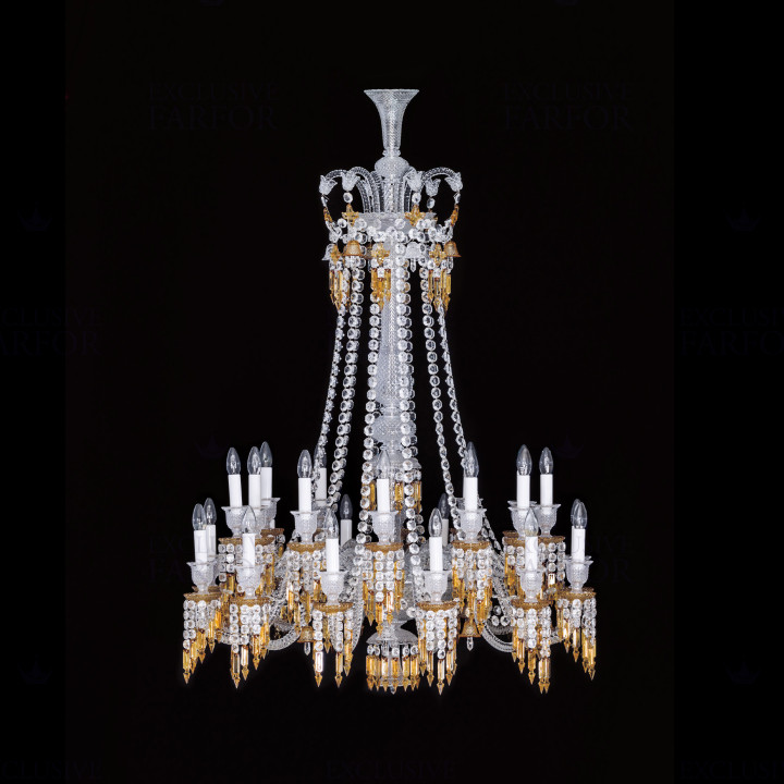 Люстра на 24 свечей (длинный) 148 x 108см коллекции Zenith Charleston бренда Baccarat