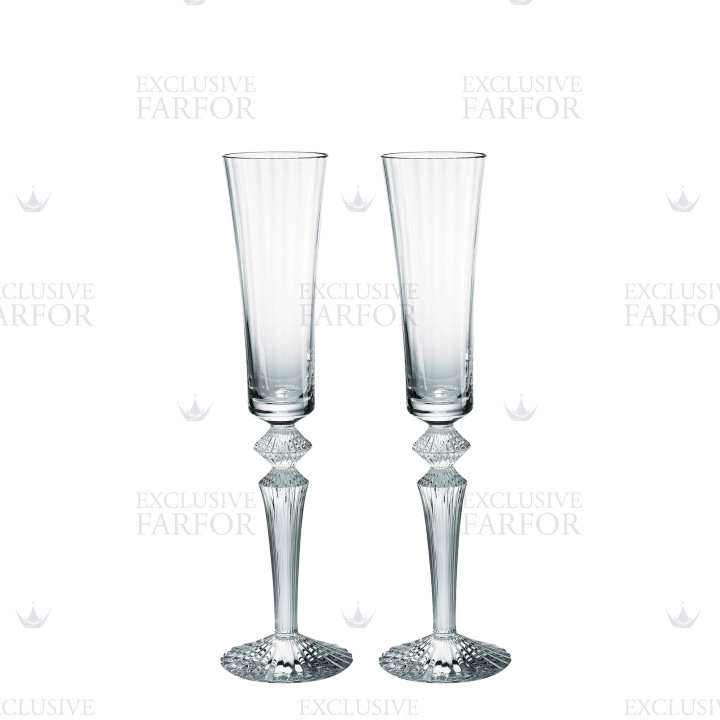 Флюте для шампанского, 2шт. 170мл коллекции Mille Nuits бренда Baccarat