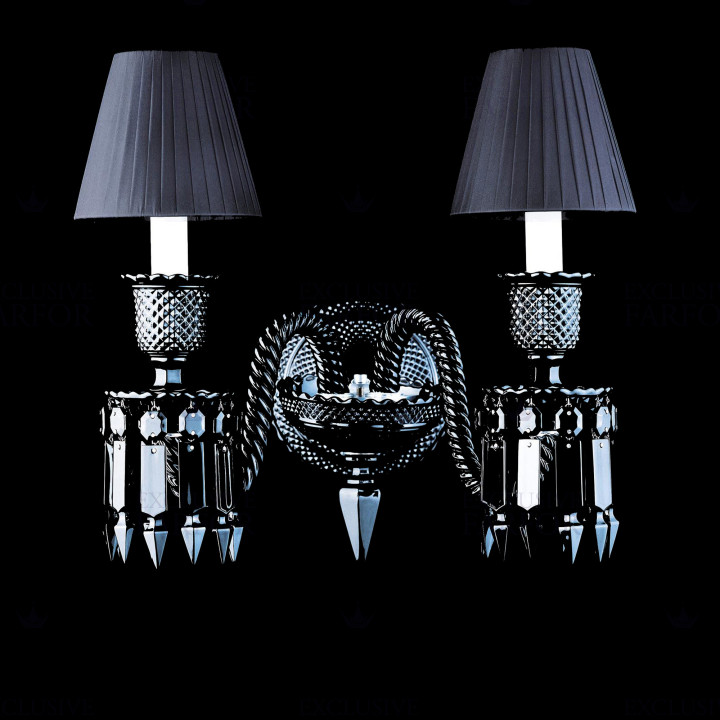 Бра, настенный светильник на 2 ламп 37 x 31 x 42см коллекции Zenith Noir бренда Baccarat