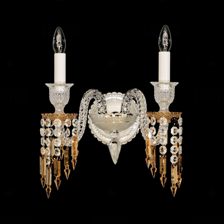 Бра, настенный светильник на 2 ламп 46 x 31 x 42см коллекции Zenith Charleston бренда Baccarat