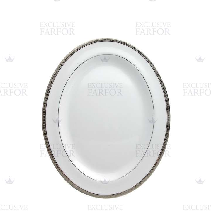Блюдо овальное 33см коллекции Athena Platine бренда Bernardaud