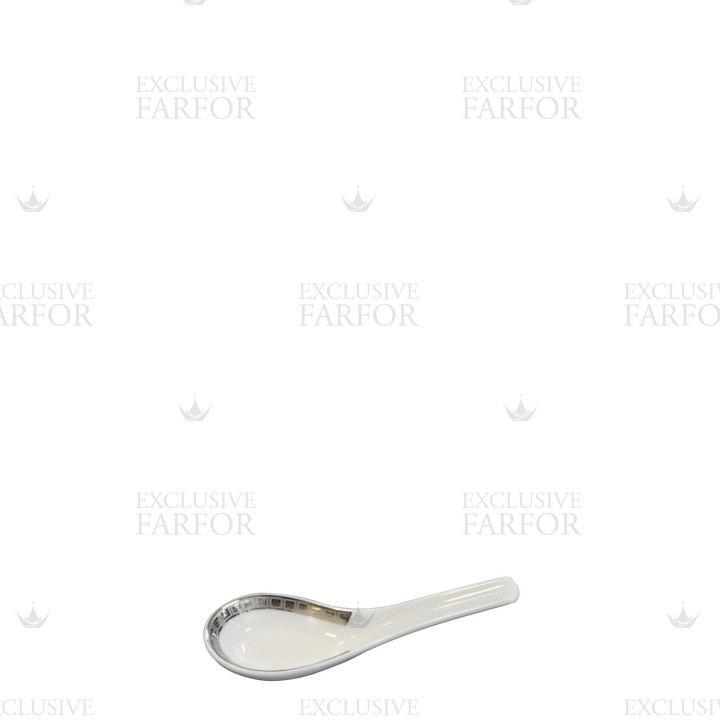 Ложка фарфоровая 14см коллекции Athena Platine бренда Bernardaud