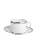 Чашка чайная с блюдцем 150мл коллекции Athena Platine бренда Bernardaud