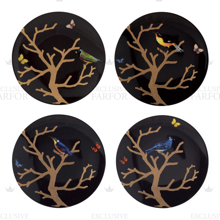 Тарелка закусочная 21см, 4шт. коллекции Aux Oiseaux 