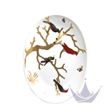 Блюдо овальное 39x28см коллекции Aux Oiseaux бренда Bernardaud
