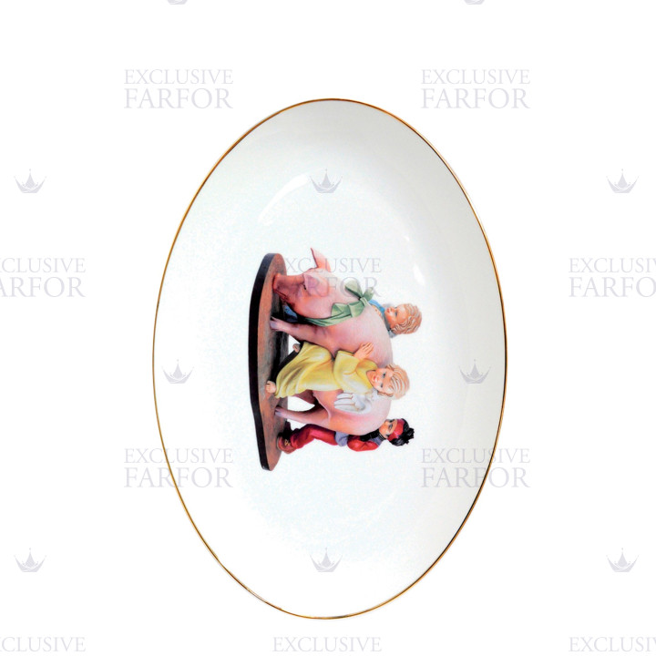 Блюдо овальное 38см коллекции Banality Series - Jeff Koons (Лимитированная серия на 4500 пред.) бренда Bernardaud