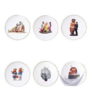 Тарелка десертная 16см, 6шт. коллекции Banality Series - Jeff Koons (Лимитированная серия на 4500 пред.) бренда Bernardaud