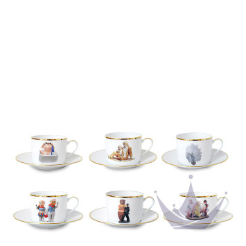 Чашка чайная с блюдцем 150мл, 6шт. коллекции Banality Series - Jeff Koons (Лимитированная серия на 4500 пред.) бренда Bernardaud