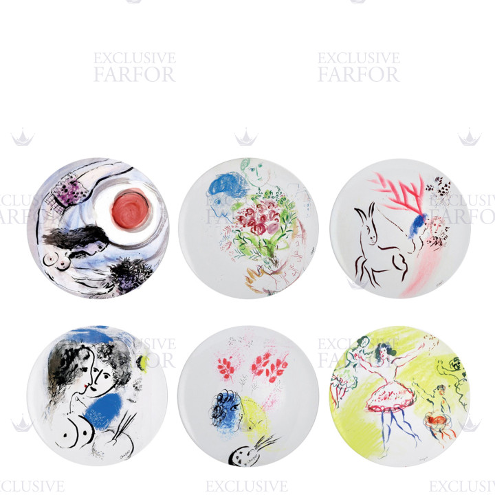 Тарелка главная 27см, 6шт. коллекции Collection Marc Chagall бренда Bernardaud