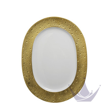 Блюдо овальное 35см коллекции Ecume Or бренда Bernardaud