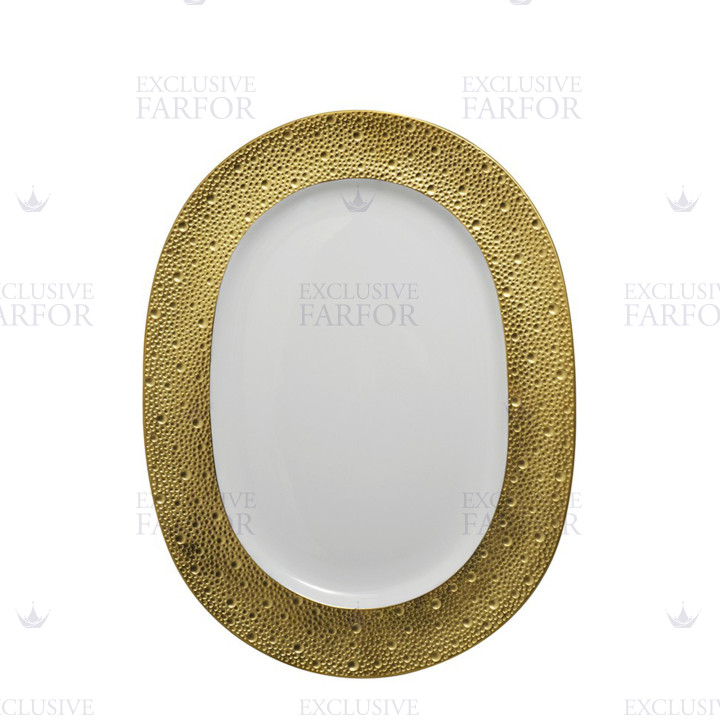 Блюдо овальное 35см коллекции Ecume Or бренда Bernardaud