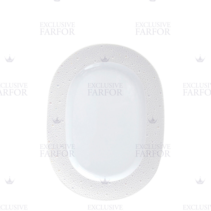 Блюдо овальное 30см коллекции Ecume Pearl бренда Bernardaud