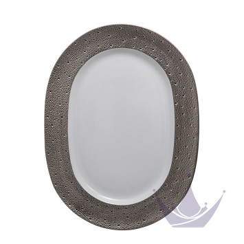 Блюдо овальное 43см коллекции Ecume Platine бренда Bernardaud