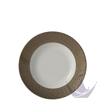 Тарелка суповая 23см коллекции Ecume Platine бренда Bernardaud