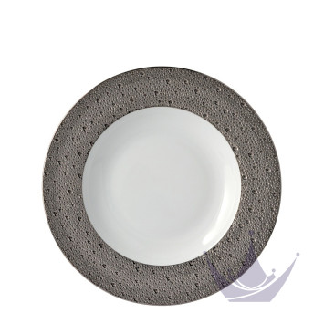 Тарелка суповая 29,5см коллекции Ecume Platine бренда Bernardaud
