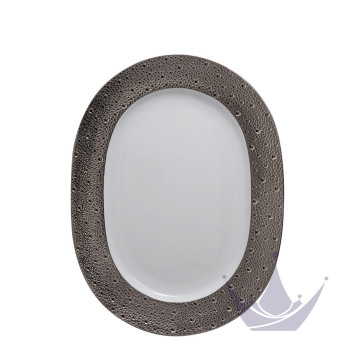 Блюдо овальное 35см коллекции Ecume Platine бренда Bernardaud