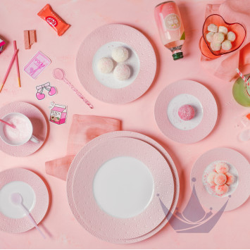 Тарелка закусочная 21см коллекции Ecume Rose De Coree бренда Bernardaud
