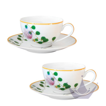Чашка чайная с блюдцем 150мл, 2шт. коллекции Jardin Indien бренда Bernardaud