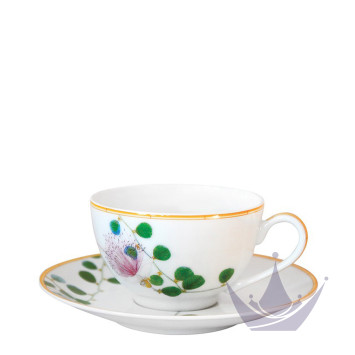 Чашка чайная с блюдцем 150мл коллекции Jardin Indien бренда Bernardaud