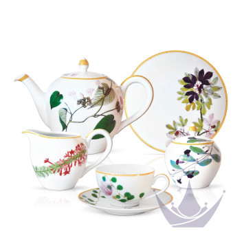 Чайный сервиз на 6 персон коллекции Jardin Indien бренда Bernardaud