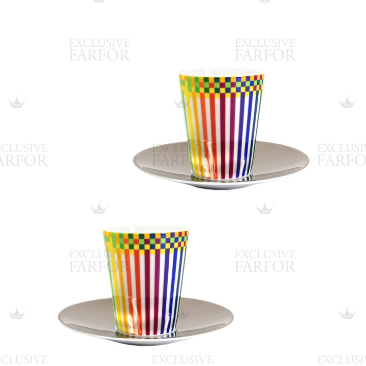 Чашка эспрессо с блюдцем 80мл, 2шт. коллекции Julio le Parc бренда Bernardaud