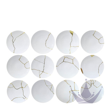 Тарелка главная 27см, 12шт. коллекции Kintsugi - Sarkis бренда Bernardaud