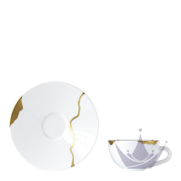Чашка кофейная с блюдцем. 100мл коллекции Kintsugi - Sarkis бренда Bernardaud