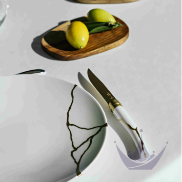 Столовый нож 23см, 2шт. коллекции Kintsugi - Sarkis бренда Bernardaud