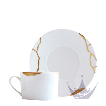 Чашка чайная с блюдцем 150мл коллекции Kintsugi - Sarkis бренда Bernardaud