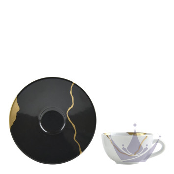 Чашка кофейная с блюдцем 100мл коллекции Kintsugi - Sarkis 