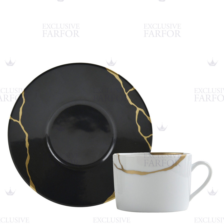 Чашка чайная с блюдцем 150мл коллекции Kintsugi - Sarkis 