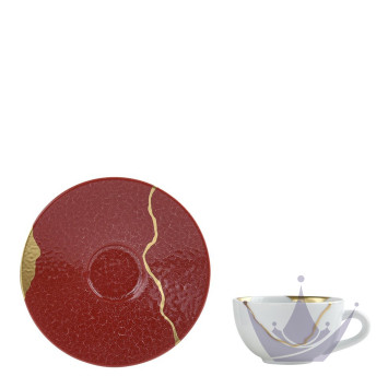 Чашка кофейная с блюдцем 100мл коллекции Kintsugi - Sarkis 