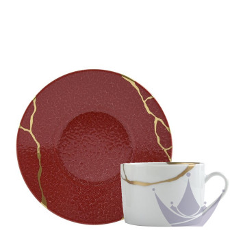 Чашка чайная с блюдцем 150мл коллекции Kintsugi - Sarkis 