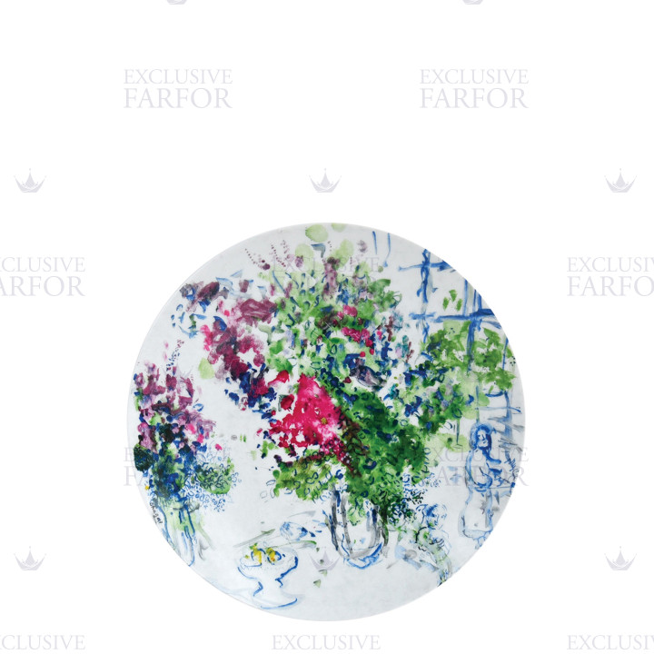 Тарелка закусочная 21см коллекции Les Bouquets de Fleurs - Marc Chagall бренда Bernardaud