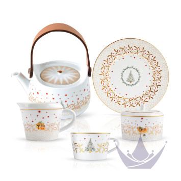 Чайный сервиз на 6 персон коллекции Noёl бренда Bernardaud