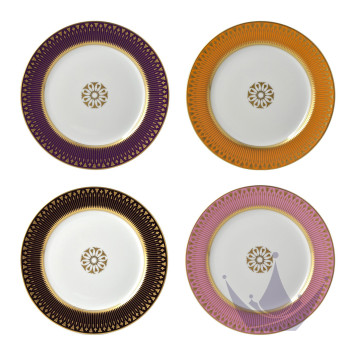 Тарелка закусочная 21см, 4шт. коллекции Soleil Levant Couleurs бренда Bernardaud