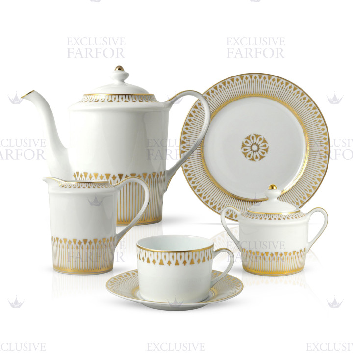 Кофейный сервиз на 6 персон коллекции Soleil Levant бренда Bernardaud