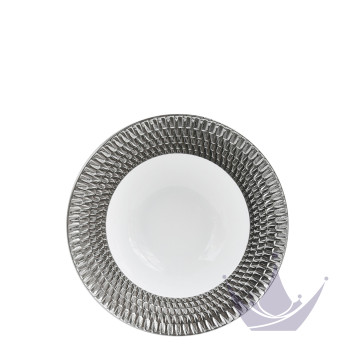 Тарелка суповая 22,5см коллекции Twist Platine бренда Bernardaud