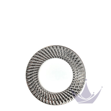 Тарелка десертная 16см коллекции Twist Platine бренда Bernardaud
