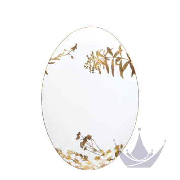 Блюдо овальное 38см коллекции Vegetal Or бренда Bernardaud
