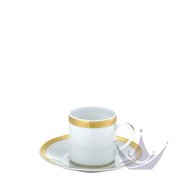 Чашка эспрессо с блюдцем 0,1л коллекции Malmaison Or бренда Christofle