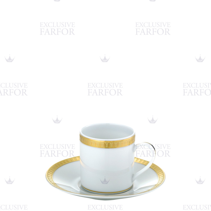 Чашка эспрессо с блюдцем 0,1л коллекции Malmaison Or бренда Christofle