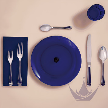 Набор столовых приборов на 6 персон, 24 предметов коллекции Talisman Royal Blue 