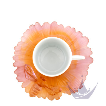 Чашка кофейная с блюдцем 0,13л коллекции Or d'abeille бренда Daum