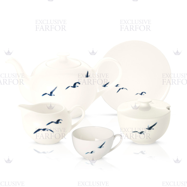 Чайный сервиз на 6 персон коллекции Blue Birds бренда Dibbern