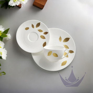 Чайный сервиз на 6 персон коллекции Gold Leaf бренда Dibbern